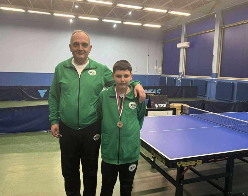 Никола Григоров от Босилеград спечели бронзов медал на регионалното първенство по тенис на маса, състояло се в Ниш
