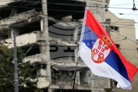 Сърбия - Белград - протест - бившият Генерален щаб 