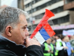 Сърбия - Белград - протест - бившият Генерален щаб 