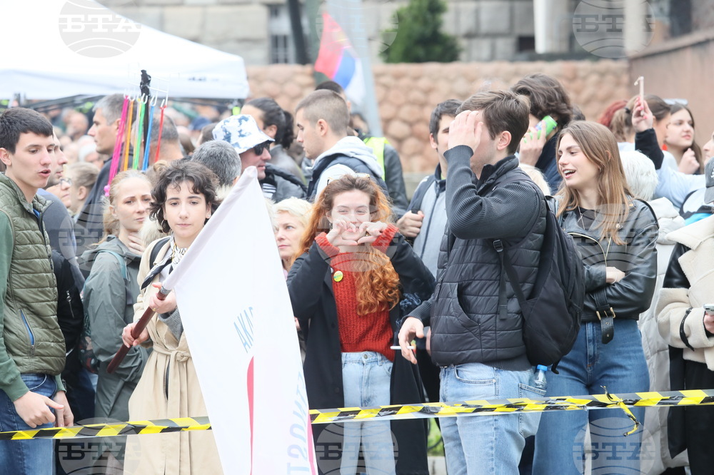 Сърбия - Белград - протест - бившият Генерален щаб 