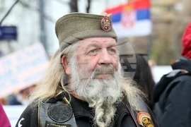 Сърбия - Белград - протест - бившият Генерален щаб 