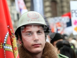 Сърбия - Белград - протест - бившият Генерален щаб 