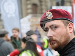 Сърбия - Белград - протест - бившият Генерален щаб 