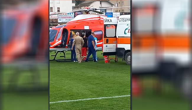 Медицински хеликоптер кацна в Петрич, за да транспортира пациент в тежко състояние до столична болница