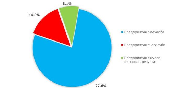 Повечето фирми в област Ловеч са имали до 9 служители през 2023 г., сочат статистически данни