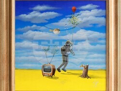 Картина от изложбата „Пейзажът и отвъд него" в галерия „Париж“. Снимка: Екипът на събитието