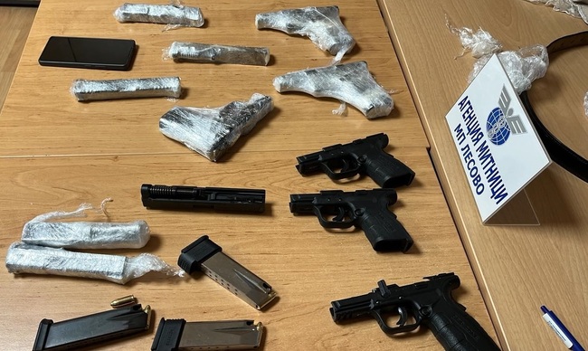 Customs Officers Seize Six Pistols, 96 Rounds of Ammunition Found on Truck Driver at Lesovo Border Checkpoint