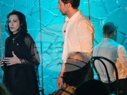 Спектакълът "Времето е в нас и ние сме във времето", посветен на последната нощ на Апостола, беше представен в арт клуб "Дипломат" в Световния ден на театъра. Снимка: Димитрина Ветова/БТА