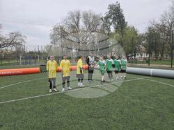 По време на тържественото предаване на модерното футболно мини игрище