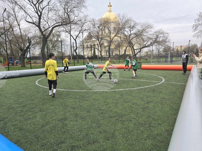 Bolhrad High School Gets Mobile Mini Football Pitch