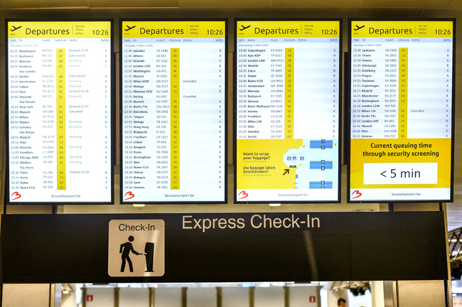 Летището в Брюксел ще обслужи днес 12 000 допълнителни пътници след вчерашната стачка