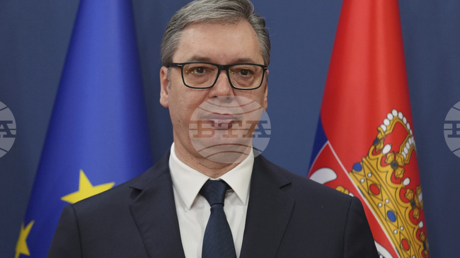 Chinese Humanoid Robot, Dressed in Vest Inspired by Traditional Serbian Folk Costume, Presented in Belgrade