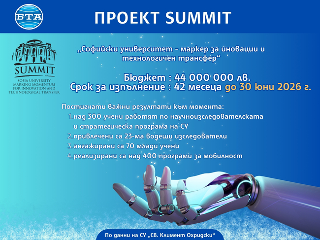 Втората годишна конференция по проекта SUMMIT беше открита в Софийския университет 
