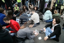 Сърбия - магистрала - ученици - блокада