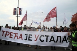 Сърбия - магистрала - ученици - блокада