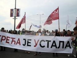 Сърбия - магистрала - ученици - блокада