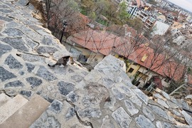 Пловдив - „Небет тепе“ - срутване - подпорна стена