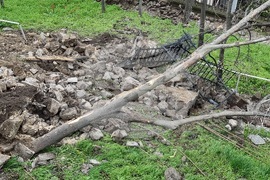 Пловдив - „Небет тепе“ - срутване - подпорна стена