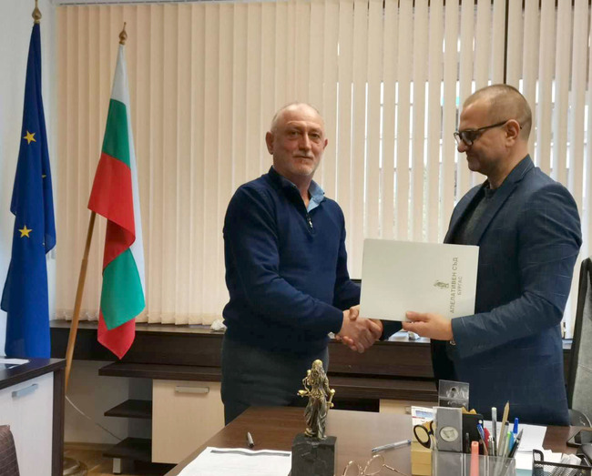 Съдия Даниел Марков встъпи в длъжност като председател на Окръжен съд – Бургас