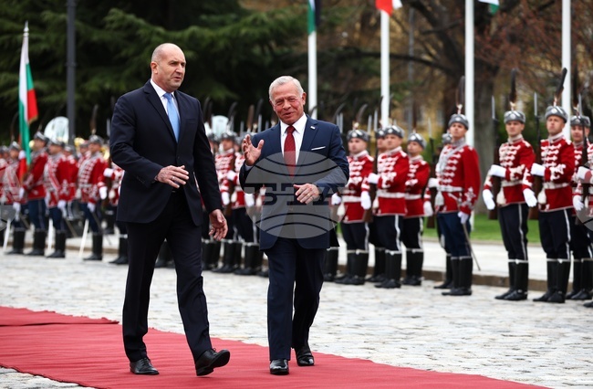 President Radev Welcomes King Abdullah II of Jordan in Sofia