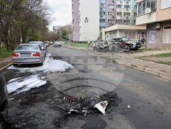 Бургас - изгорели автомобили