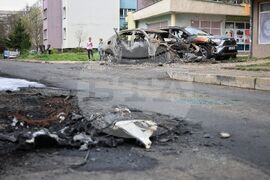 Бургас - изгорели автомобили
