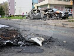 Бургас - изгорели автомобили