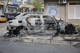 Бургас - изгорели автомобили
