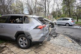 Бургас - изгорели автомобили