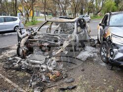 Бургас - изгорели автомобили