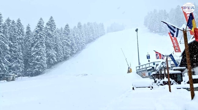Снежната покривка в курортен комплекс "Боровец" е 30 см, а в "Мальовица" – 40 см, съобщиха от Планинската спасителна служба