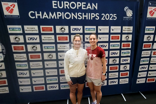 Стефани Стоева и Габриела Стоева се класираха за четвъртфиналите на двойки жени на Европейското първенство по бадминтон в Дания
