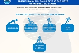 Съвместното командване на специалните операции обяви 32 вакантни длъжности за военното формирование в Банкя