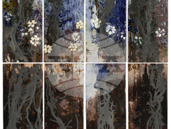 Творба от изложбата „Памет – посоки – поколения“ на Марена Джингова (1939 - 2016). Снимка: Галерия книжарница „София прес“