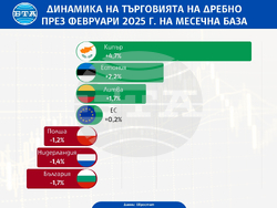 Търговията на дребно през февруари нараства в ЕС и еврозоната, а България е с най-голям месечен спад, по данни на Евростат