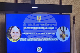 Посолство на Република Румъния - д-р Лора Ненковска - орден на Румъния "Културни заслуги" с ранг "Офицер"