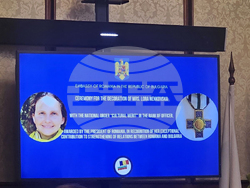 Посолство на Република Румъния - д-р Лора Ненковска - орден на Румъния "Културни заслуги" с ранг "Офицер"
