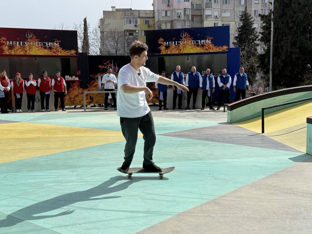Шеф Виктор Ангелов и „Хелс Китчън“ избраха Стара Загора и скейтпарка за новия епизод на шоуто