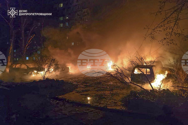 Момиче беше убито в украинския град Днепър при руско нападение с дронове