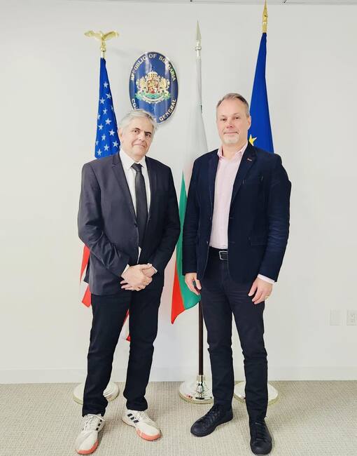 Генералният консул в Лос Анджелис Бойко Христов се срещна с режисьора Момчил Карамитев