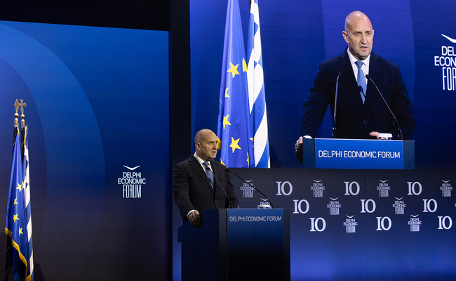 Bulgarian President in Delphi: Europe Can Tackle Challenges if It Steps Out of Its Comfort Zone