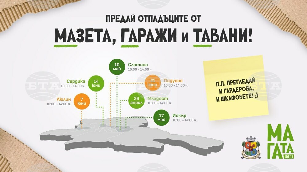 Столична община обяви нови 6 дати за МаГаТа Фест в различни райони на София