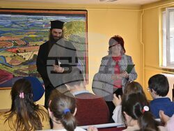 Представители на Софийската митрополия посетиха Средното училище за ученици с нарушено зрение "Луи Брайл". Снимка: Софийска митрополия