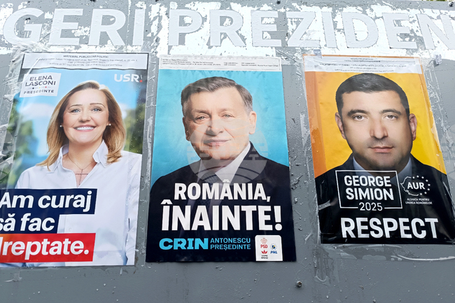 Нова анкета дава близки резултати на крайнодесния лидер Джордже Симион и кандидата на управляващата коалиция Крин Антонеску на президентските избори в Румъния