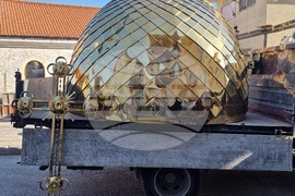 Хасково - църква "Св. Георги" - нов купол и кръст