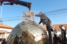 Хасково - църква "Св. Георги" - нов купол и кръст