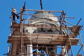 Хасково - църква "Св. Георги" - нов купол и кръст