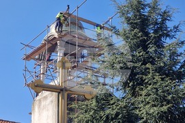 Хасково - църква "Св. Георги" - нов купол и кръст