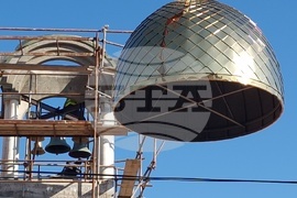 Хасково - църква "Св. Георги" - нов купол и кръст