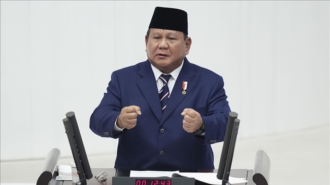 АА: Индонезия ще „застане рамо до рамо“ с Турция в защита на справедливостта, каза индонезийският президент Прабово Субианто